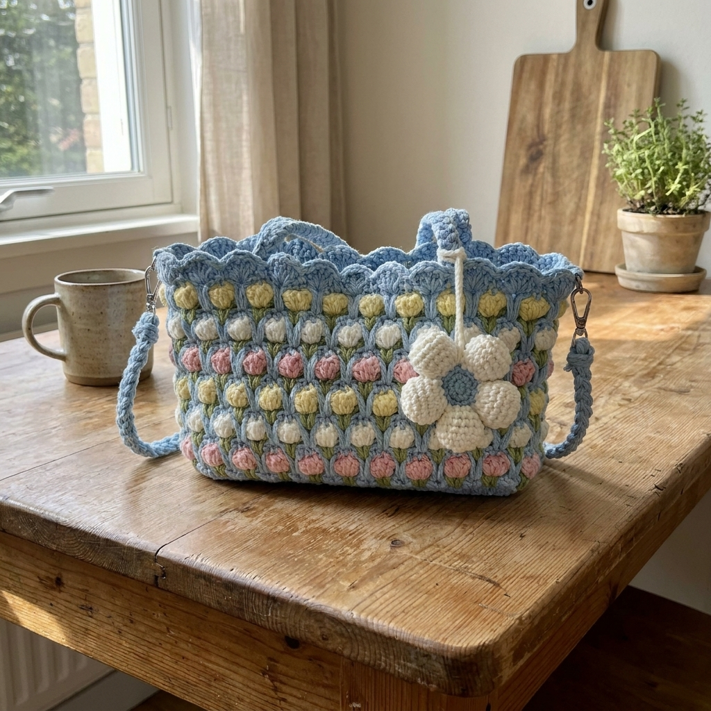 Crochet Flower Purse