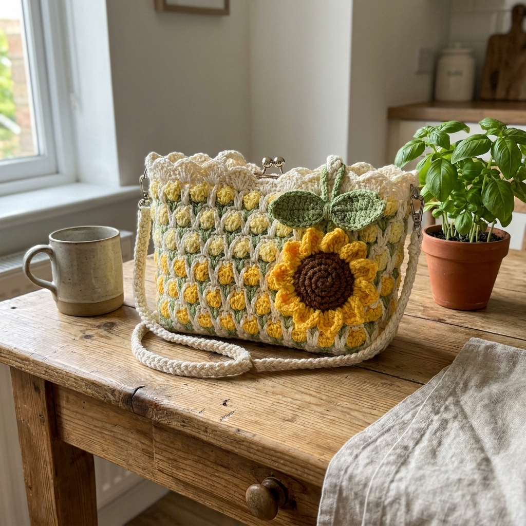Crochet Flower Purse