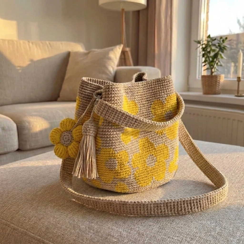 Crochet Flower Bag